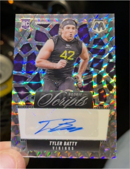 2025 Panini Mosaic Rookie Scripts #RS-TBY Tyler Batty — front