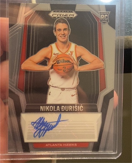 2024-25 Panini Prizm Black #RS-DUR Nikola Đurišić Rookie Signatures Auto — front