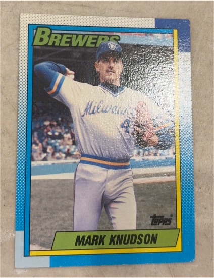 1990 Topps #566 Mark Knudson — front