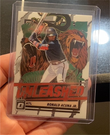 2021 Panini Donruss Optic #UNL3 Ronald Acuna Jr. Unleashed — front