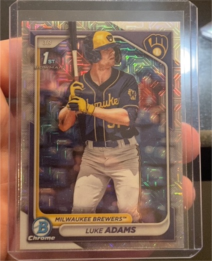 2024 Bowman Chrome #BCP-50 Luke Adams — front