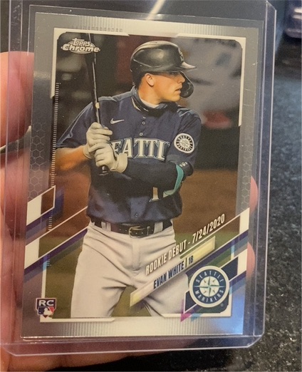 2021 Topps Chrome Update #US73 Evan White Rookie Debut — front