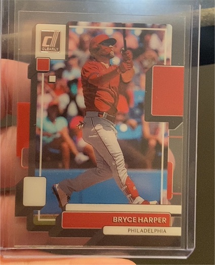 2022 Panini Chronicles Clearly Donruss #39 Bryce Harper — front