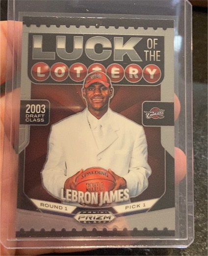 2024-25 Panini Prizm Black #7 LeBron James Luck of the Lottery — front