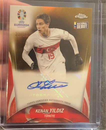 2024 Topps Chrome UEFA Euro National Debut #CA-KY Kenan Yildiz — front