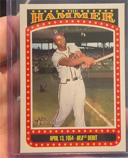 2023 Topps Heritage The Hammer #TH-1 Hank Aaron — front