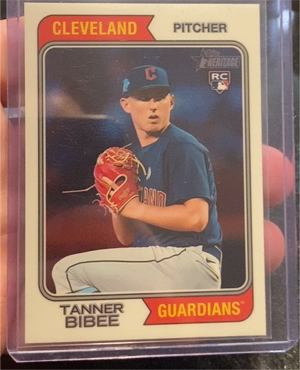 2023 Topps Heritage #686 Tanner Bibee — front