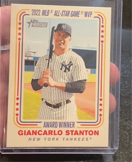 2023 Topps Heritage High Number Award Winners #AW-10 Giancarlo Stanton — front