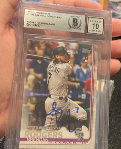 2019 Topps Update #US48 Brendan Rodgers — front
