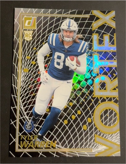 2025 Donruss #10 Tyler Warren Vortex Rookie — front