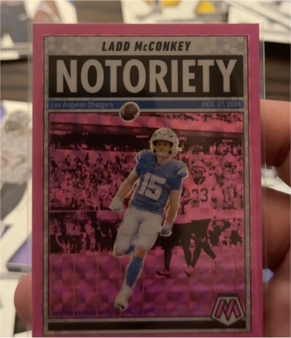 2025 Panini Mosaic Notoriety #2 Ladd McConkey — front