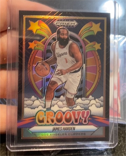 2024-25 Panini Prizm Black #19 James Harden Groovy — front