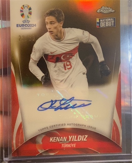2024 Topps Chrome UEFA Euro National Debut #CA-KY Kenan Yildiz — front