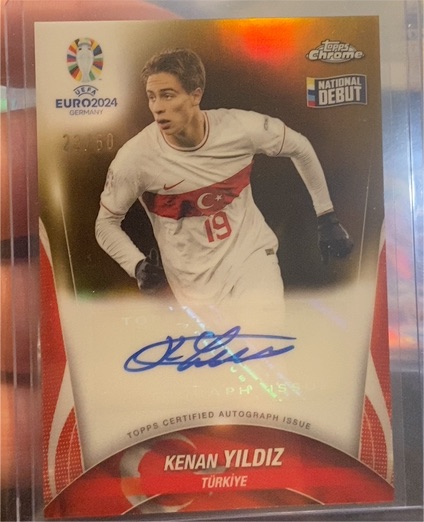 2024 Topps Chrome UEFA Euro National Debut #CA-KY Kenan Yildiz — front