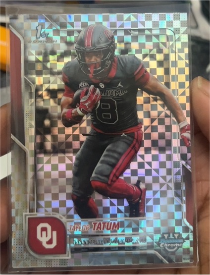 2025 Bowman Chrome University #125 Taylor Tatum — front