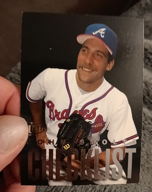 1997 Fleer Ultra #8 John Smoltz Checklist — front