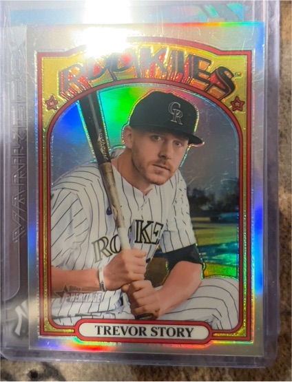2021 Topps Heritage Chrome #600 Trevor Story — front