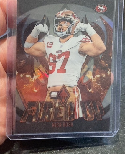 2023 Panini Phoenix #FU-17 Nick Bosa Fired Up — front