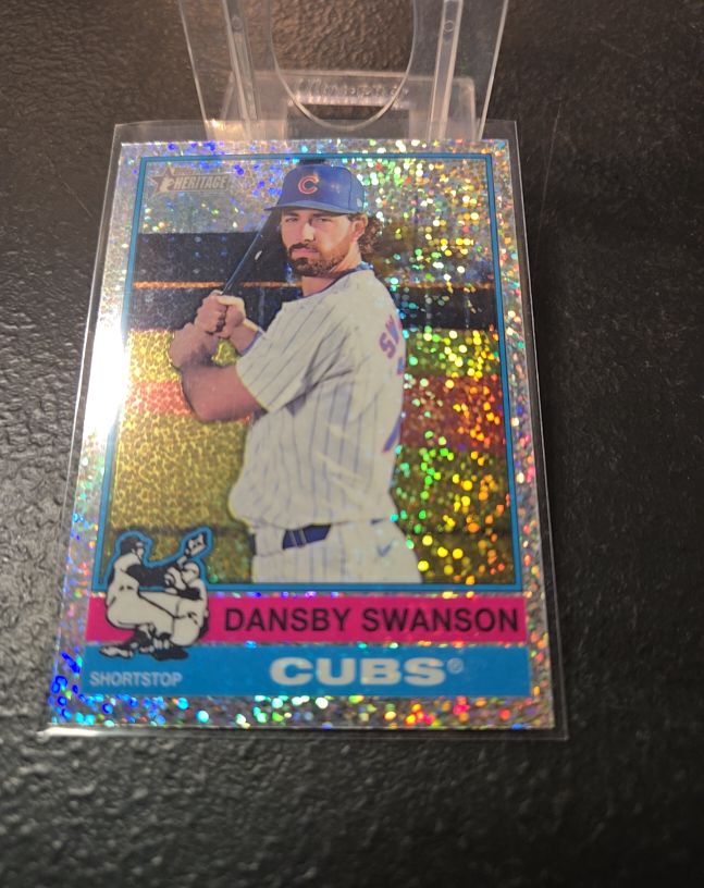 2025 Topps Heritage Chrome #128 Dansby Swanson — front