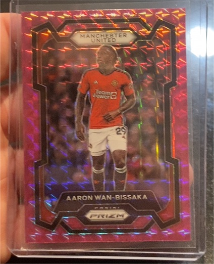 2023 Panini Prizm Premier League Red Mosaic #54 Aaron Wan-Bissaka — front