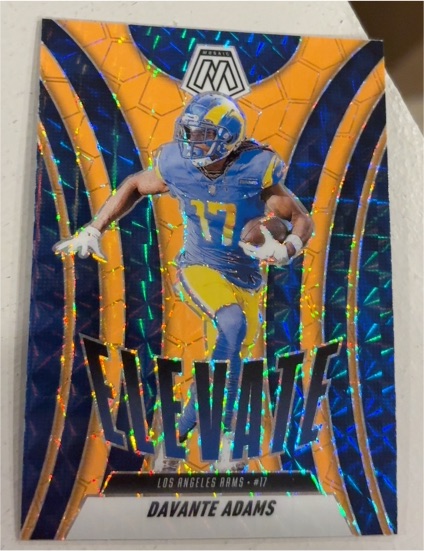 2025 Panini Mosaic #17 Davante Adams Elevate Orange Mosaic Prizm — front