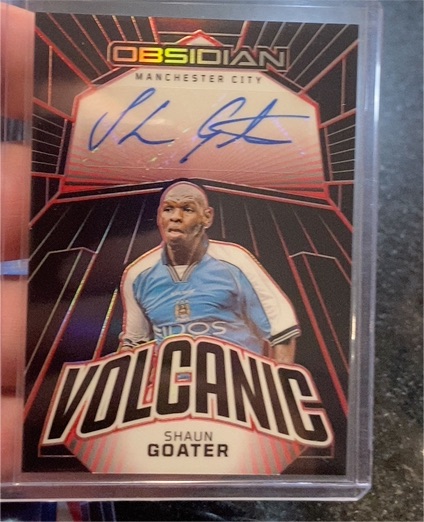 2023-24 Panini Obsidian #VS-SG Shaun Goater Volcanic Signatures — front