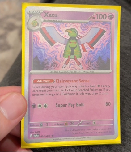 2024 Pokémon Scarlet & Violet Paldean Fates #026 Xatu — front