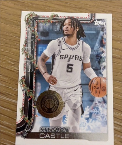 2025-26 Topps Holiday #H158 Stephon Castle — front