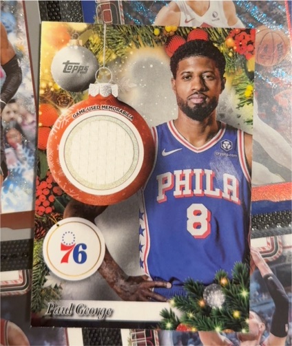 2025-26 Topps Holiday #PR-PG Paul George Player Relics — front