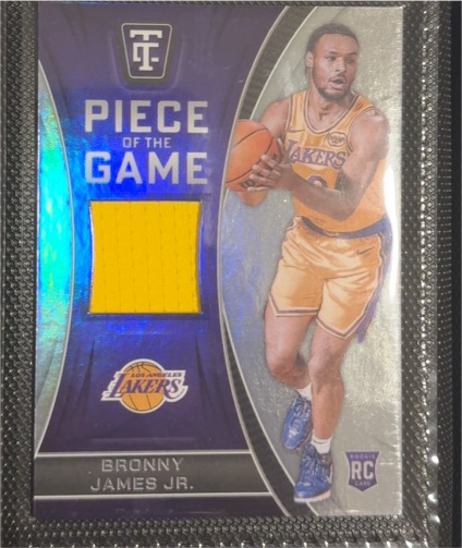 2024-25 Panini Totally Certified #POG-BJJ Bronny James Jr. Piece of the Game — front