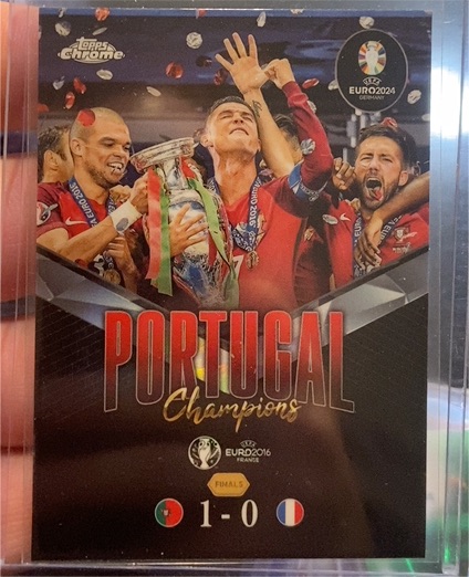 2024 Topps Chrome UEFA Euro #US-1 Portugal Champions Cristiano Ronaldo — front