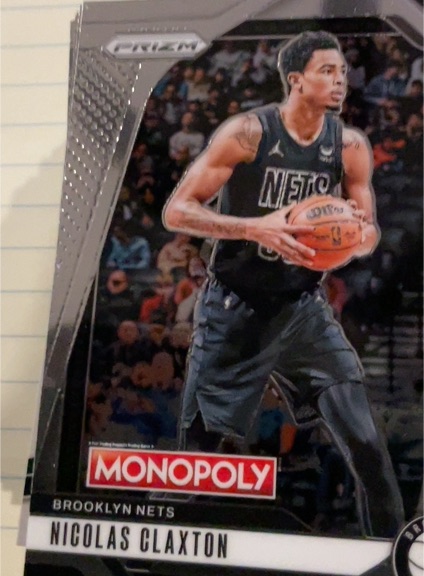 2024-25 Panini Prizm Monopoly #54 Nicolas Claxton — front