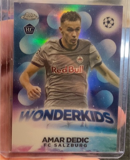 2022-23 Topps Chrome UEFA Club Competitions #W-14 Amar Dedic Wonderkids — front