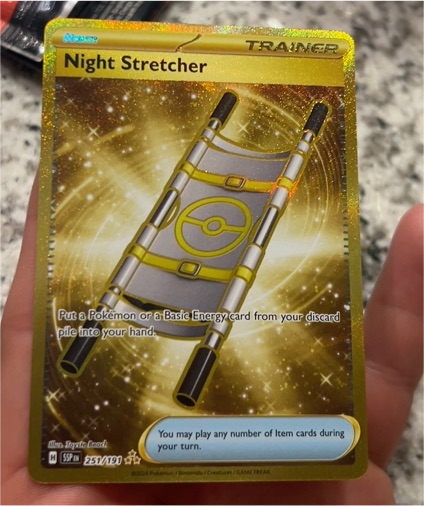 2024 Pokémon TCG Surging Sparks #251 Night Stretcher — front