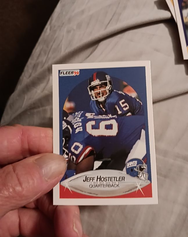1990 Fleer #67 Jeff Hostetler — front