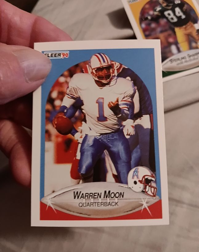 1990 Fleer #133 Warren Moon — front