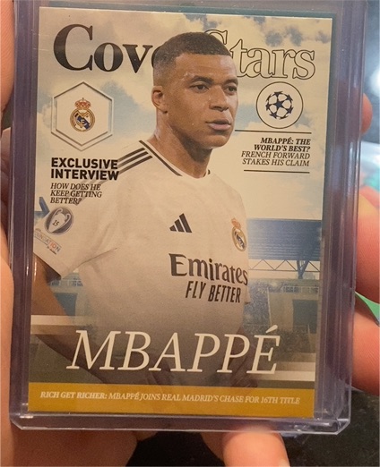 2024-25 Topps UEFA Club Competitions Cover Stars #CS-2 Kylian Mbappé — front