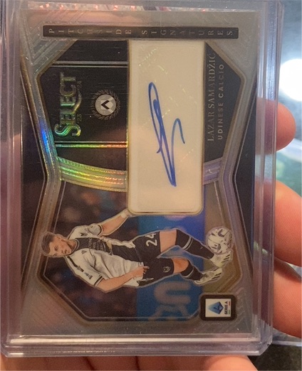 2023-24 Panini Select Serie A Pitchside Signatures #PS-LS Lazar Samardzic — front