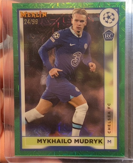 2022 Topps Merlin Chrome UEFA #41 Mykhailo Mudryk RC Chelsea FC — front