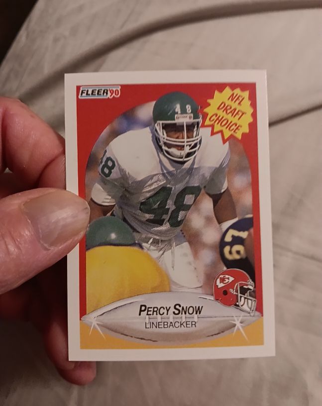 1990 Fleer #342 Percy Snow — front