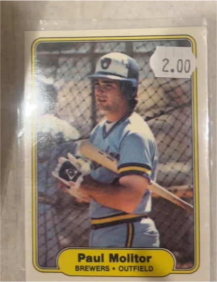 1982 Fleer #148 Paul Molitor Milwaukee Brewers — front