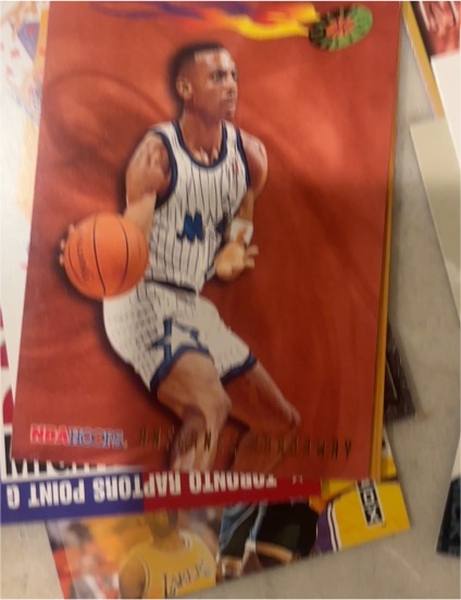 1995-96 NBA Hoops #394 Anfernee Hardaway Orlando Magic — front