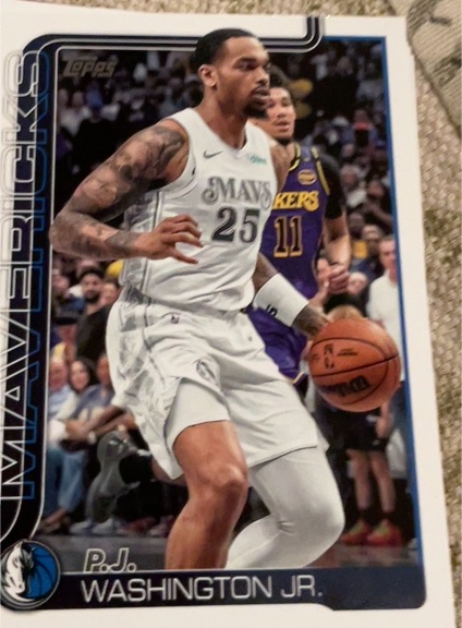 2025-26 Topps #173 P.J. Washington Jr. Dallas Mavericks — front