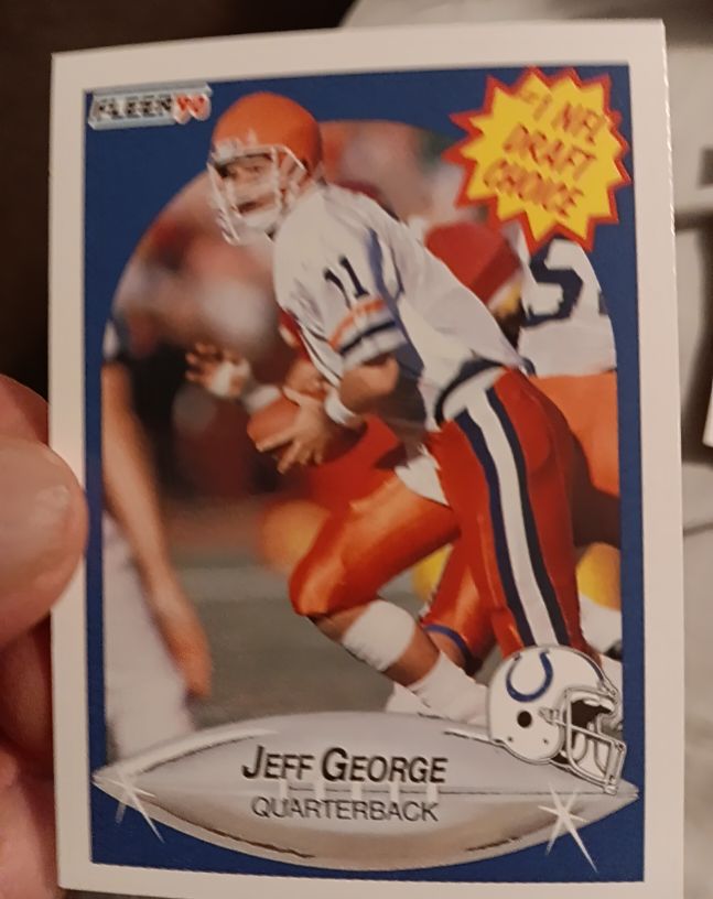 1990 Fleer #347 Jeff George Rookie Indianapolis Colts — front