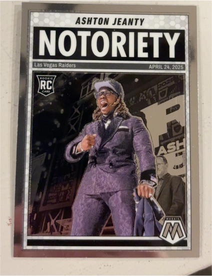 2025 Panini Mosaic Notoriety #18 Ashton Jeanty — front