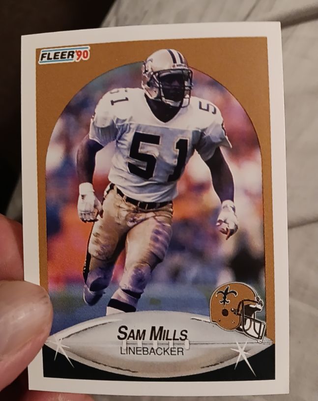1990 Fleer #194 Sam Mills — front