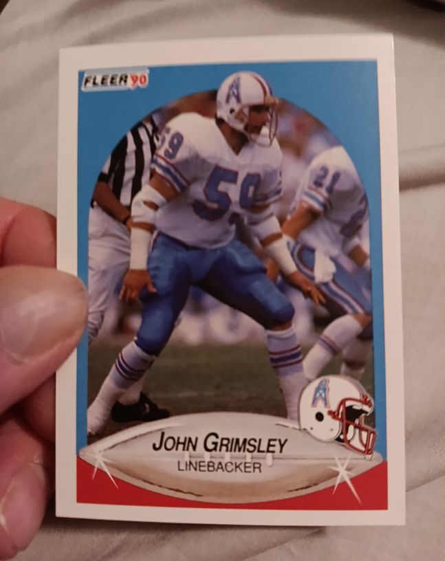 1990 Fleer #128 John Grimsley — front