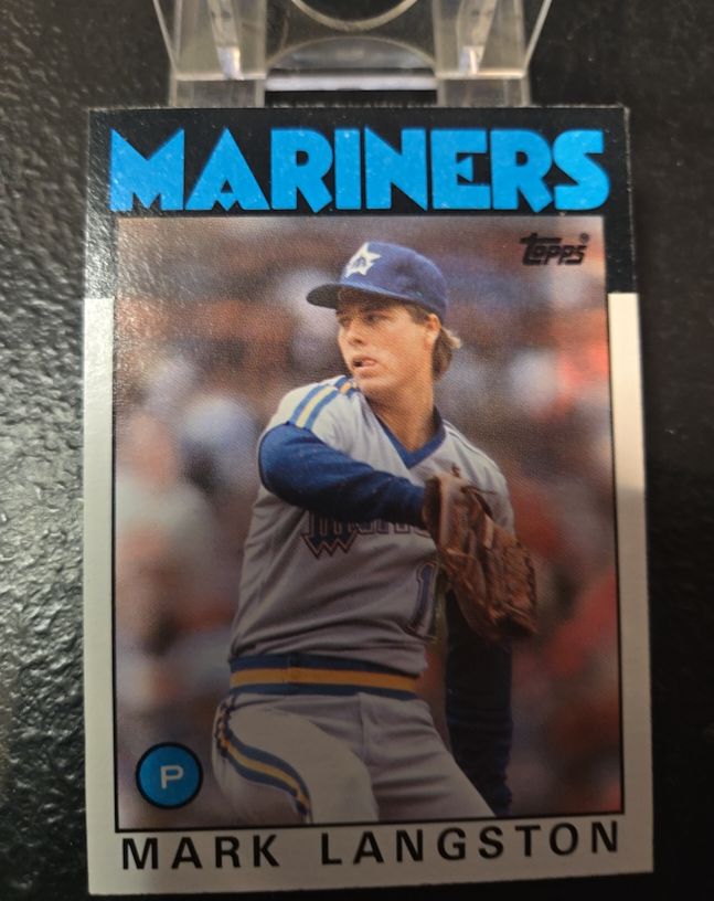 1986 Topps #495 Mark Langston — front