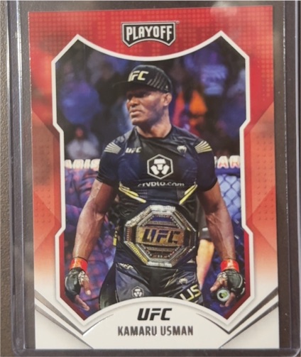 2022 Panini Chronicles Playoff UFC #165 Kamaru Usman — front