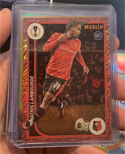 2023-24 Topps Merlin UEFA #111 Mathis Lambourde RC Stade Rennais — front